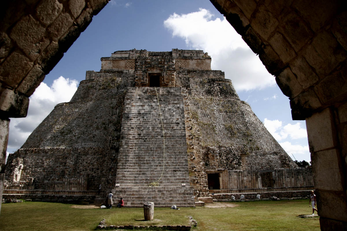 Uxmal pyramider med reb